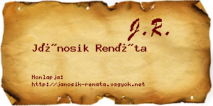 Jánosik Renáta névjegykártya