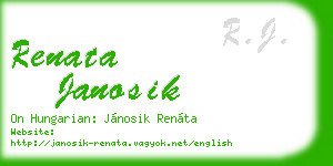 renata janosik business card