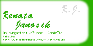 renata janosik business card